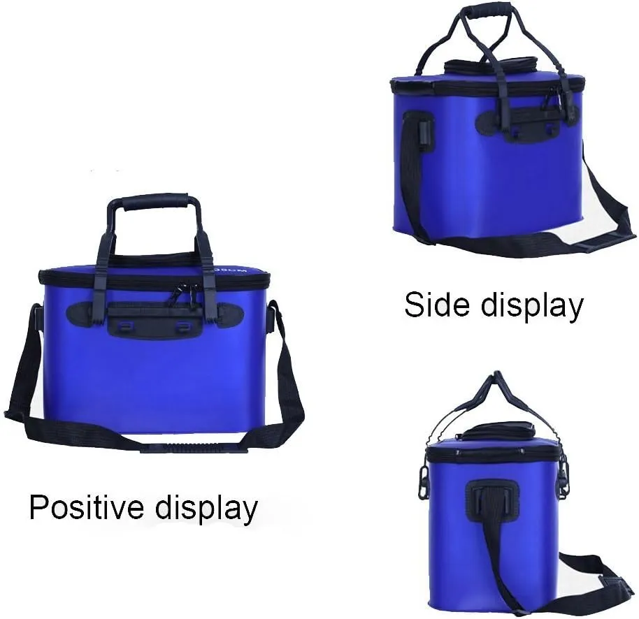 TOPIND Folding Fishing Bucket Portable Folding Water Pail Insulation Collapsible EVA Water Bucket Outdoor Waterproof Bucket Fishing Tackles