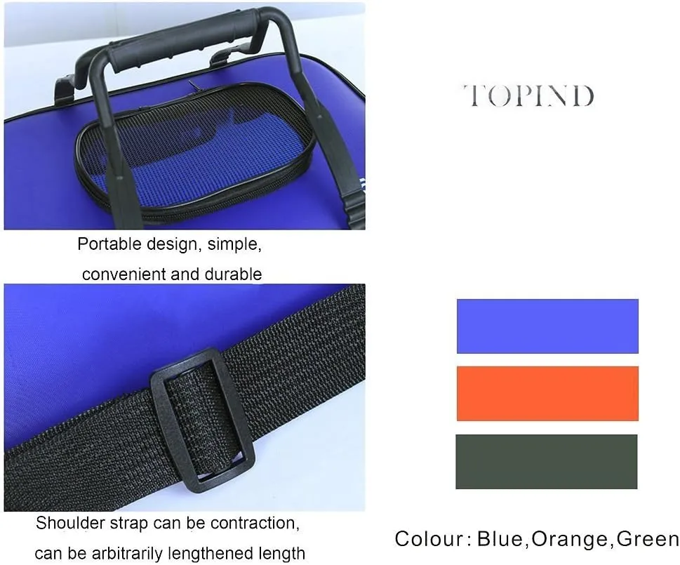 TOPIND Folding Fishing Bucket Portable Folding Water Pail Insulation Collapsible EVA Water Bucket Outdoor Waterproof Bucket Fishing Tackles