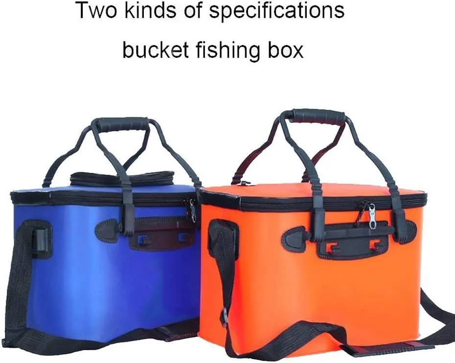 TOPIND Folding Fishing Bucket Portable Folding Water Pail Insulation Collapsible EVA Water Bucket Outdoor Waterproof Bucket Fishing Tackles