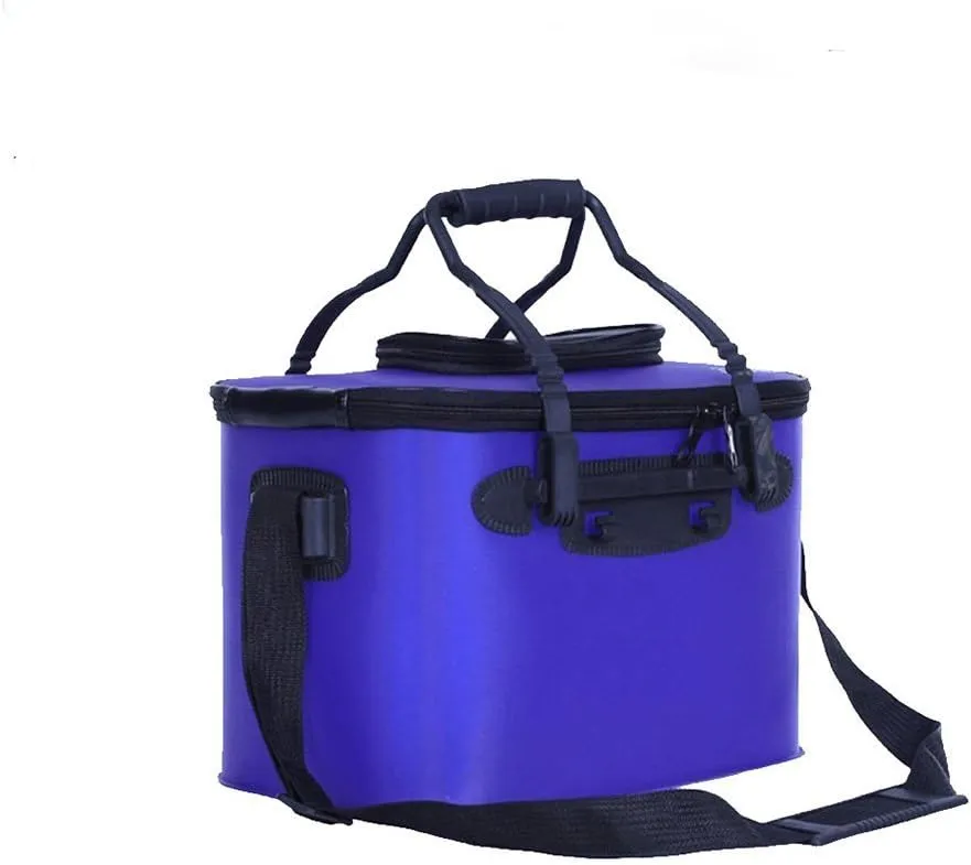 TOPIND Folding Fishing Bucket Portable Folding Water Pail Insulation Collapsible EVA Water Bucket Outdoor Waterproof Bucket Fishing Tackles