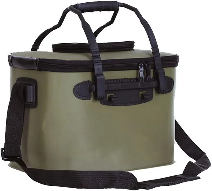 TOPIND Folding Fishing Bucket Portable Folding Water Pail Insulation Collapsible EVA Water Bucket Outdoor Waterproof Bucket Fishing Tackles