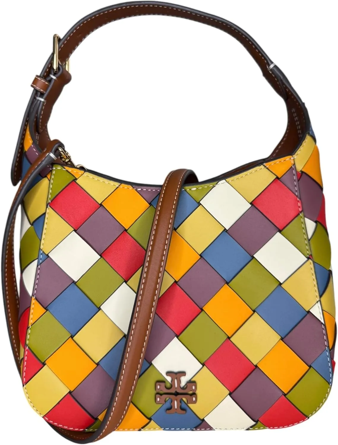 Tory Burch Women's Thea Multiwoven Small Bucket Bag
