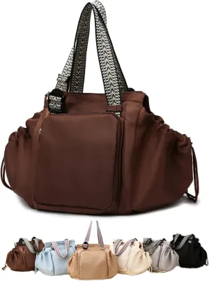 Transformable Cradle Bag Travel Storage Bag, Versatile Large Capability Travel Bag, small gym bag,traveling bag (Brown)