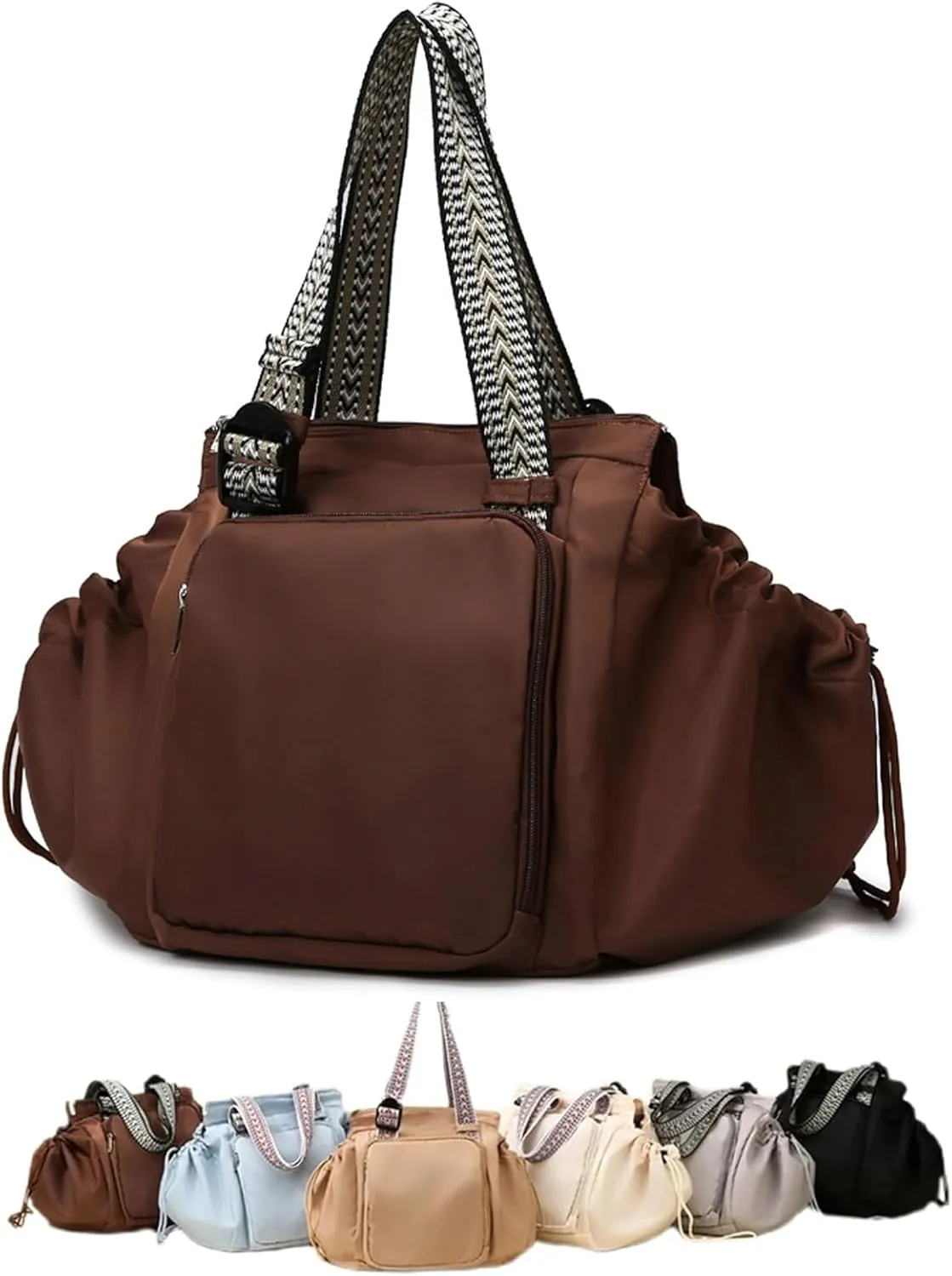 Transformable Cradle Bag Travel Storage Bag, Versatile Large Capability Travel Bag, small gym bag,traveling bag (Brown)