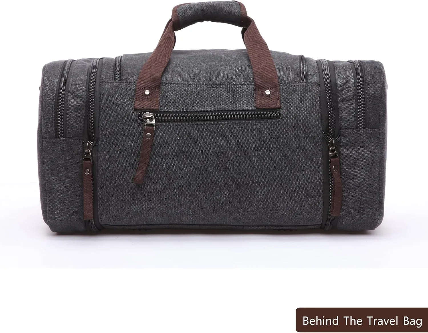 Travel bag for men, large capacity hand luggage bag, canvas crossbody waterproof mountaineering, outdoor sports(black)