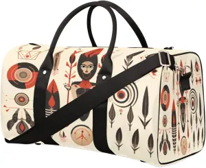Travel Duffel Bag Egypt Folklore Flame Waterproof Sport Gym Bag Foldable Travel Bag Overnight Bag Weekender Bag Handbag Sports Duffle Bags for Women Men Boys Girls