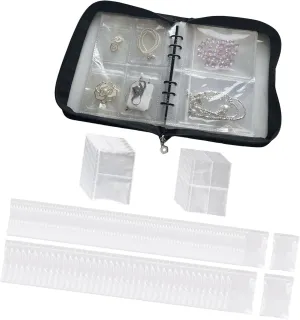 Travel Jewelry Organiser with PVC Bags Transparents Storage Book Pockets for Necklaces Earrings Rings and Bracelets