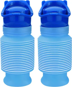 Travel Urinals, Mens Pocket Toilet, Pee Bottle with Sealed Lid Collapsible Portable Urinal for Camping Travel Car Traffic Jam 2 PCS