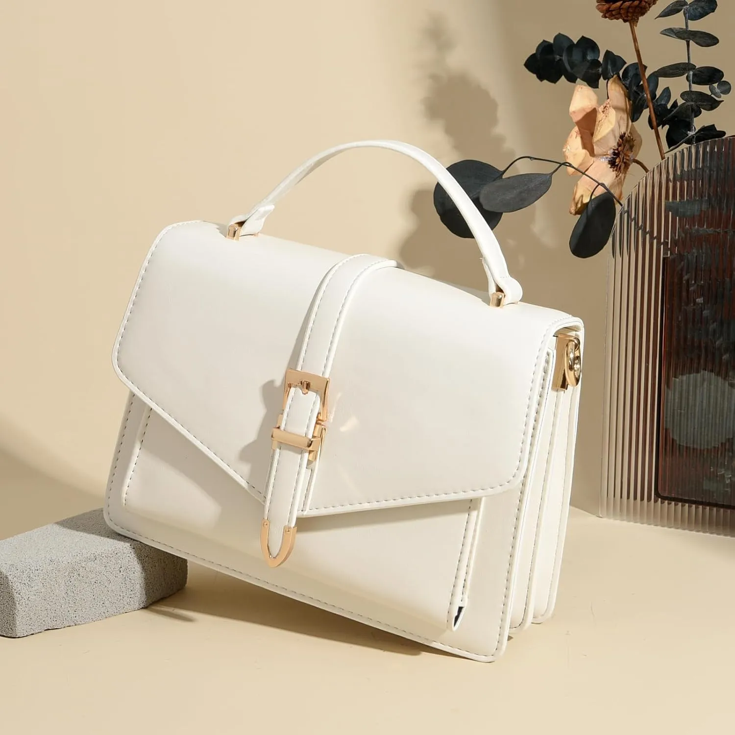 Travistar Crossbody Bags for Women - Small Cross Body Purse Leather Top-handle Handbags Trendy Shoulder Bag Satchel Purses