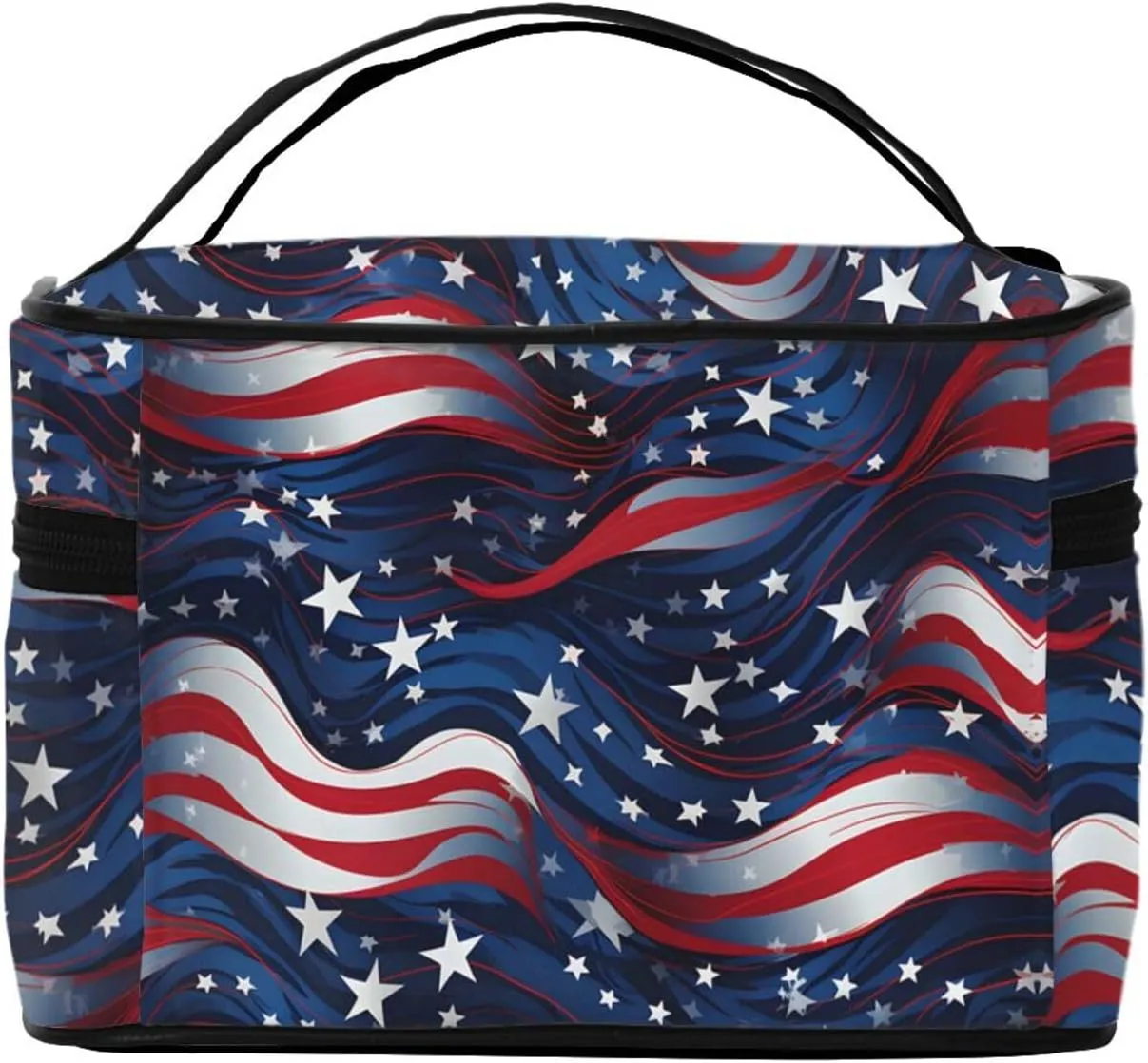 UAS Flag Star Makeup Bag for Women Travel Cosmetic Bag Large Makeup Case Portable Toiletry Skincare Organizer Bag