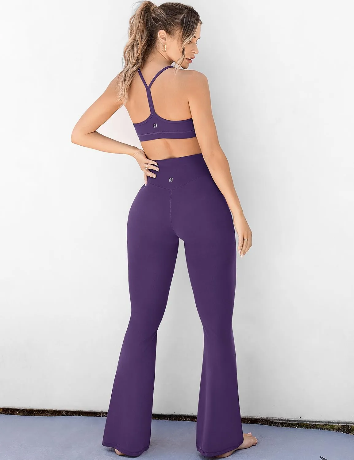 UEU Women's High Waist Flare Yoga Pants, No Front Seam, Casual Leggings with Tummy Control, 29/31/33" Inseam