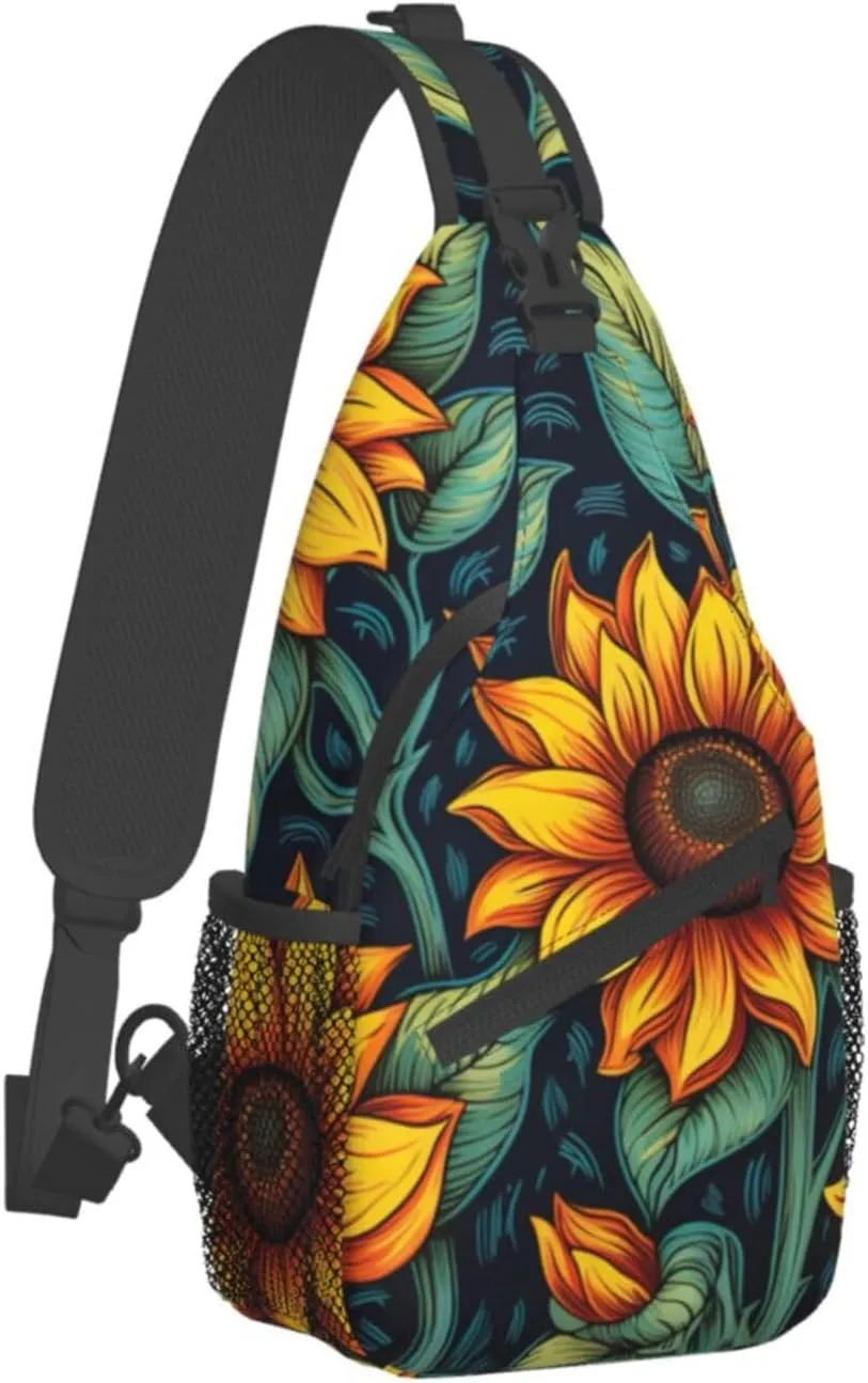 Ufo At Night Crossbody Bag Chest Shoulder Bag Small Casual Backpack Suitable For Women Men Hiking