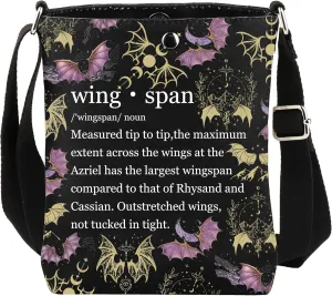 UJIMS A Court of Thorns and Roses Merch Wingspan Crossbody Bag Literature Friend Gifts for Book Lover Bookish