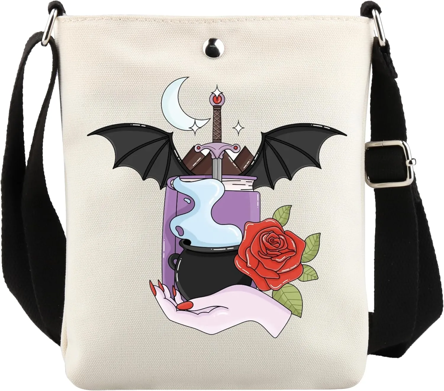 UJIMS A Court Of Thorns and Roses Merchandise Literature Friend Crossbody Bag Fantasy Reader Gift Bookish Book Lover Gift