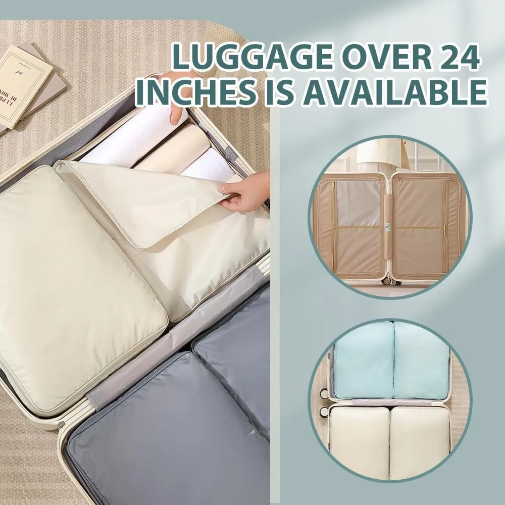 Ultra Space Saving Self Compression Organizer, 2025 New Space Saver Quilt Compression Storage Bag, Premium Comforter Storage Bag Packaging Cube Bedding Storage Bag (Blue, XL - 54 * 42 * 50cm)