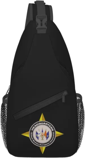 United States European Command emblem Crossbody Bags For Women Men Chest Backpack Gym Shoulder Bag Travel Outdoor Sports Casual Crossbody Bags
