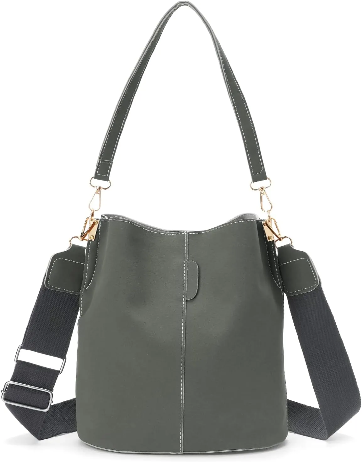Valleycomfy Suede Bucket Purses for Women Tote Shoulder Bucket Bag