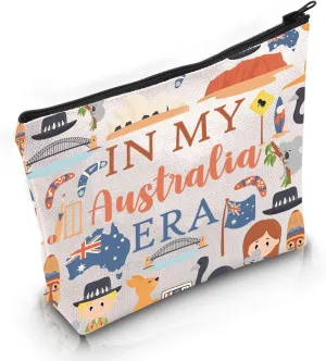 VAMSII Australia Travel Traveling Gift Australia Era Makeup Bag Australia Trip Vacation Cosmetic Bag Australia Souvenir Gift (Australia Era M)