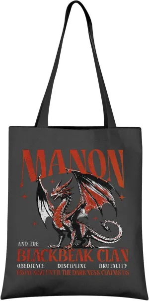 VAMSII Blackbeak Clan Themed Gift Fantasy Novel Book Gift Glass Fiction Inspired Shopping Bag (BLACKBEAK CLAN tote)