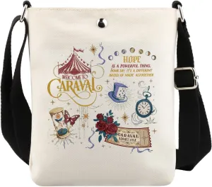 VAMSII Caraval Book Lover Merch Remember It's Only Game Crossbody Bag Fantasy Magic Bookish Gift Romantasy Book Lover Bag