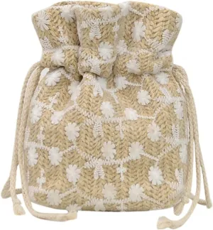 VANZACK Fashionable Satchel Women's Knit Shoulder Bag Stylish Bucket Bag Elegant Straddle Versatile Storage Pouch