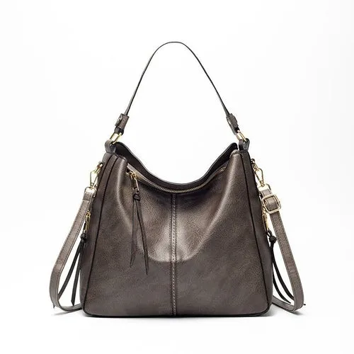 Vegan Leather Hobo Handbag