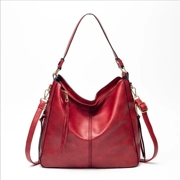 Vegan Leather Hobo Handbag