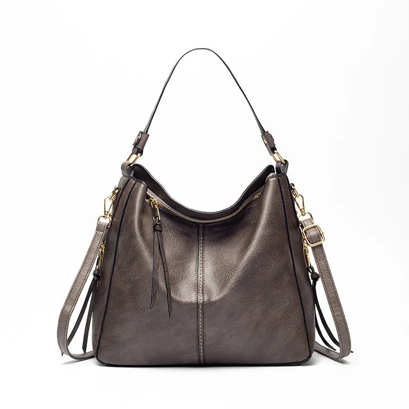 Vegan Leather Hobo Handbag