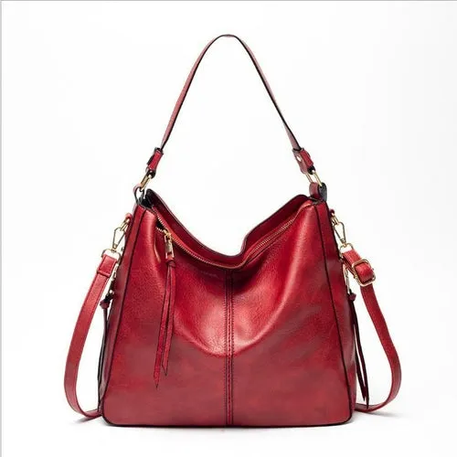 Vegan Leather Hobo Handbag