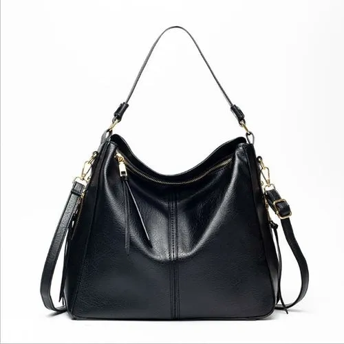 Vegan Leather Hobo Handbag