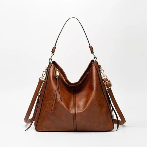 Vegan Leather Hobo Handbag