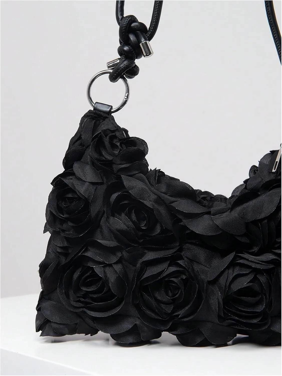 Verdusa Women's 3D Flower Floral Evening Handbag Shoulder Hobo Bag Party Clutch Purse