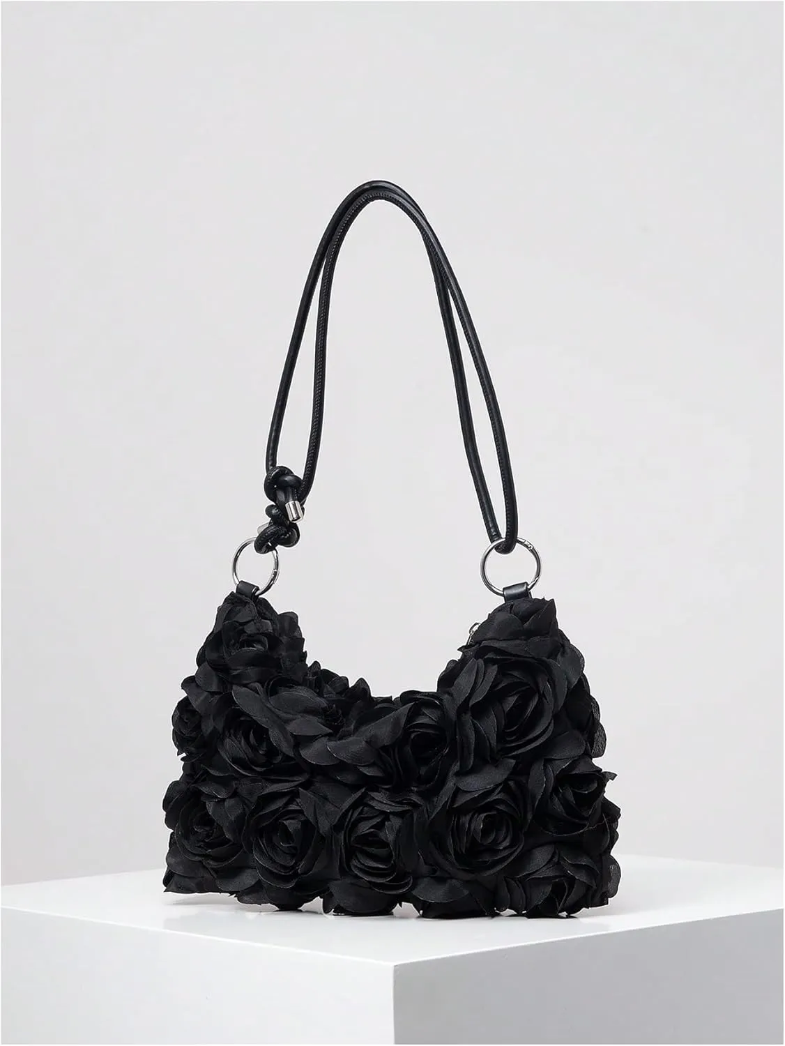 Verdusa Women's 3D Flower Floral Evening Handbag Shoulder Hobo Bag Party Clutch Purse