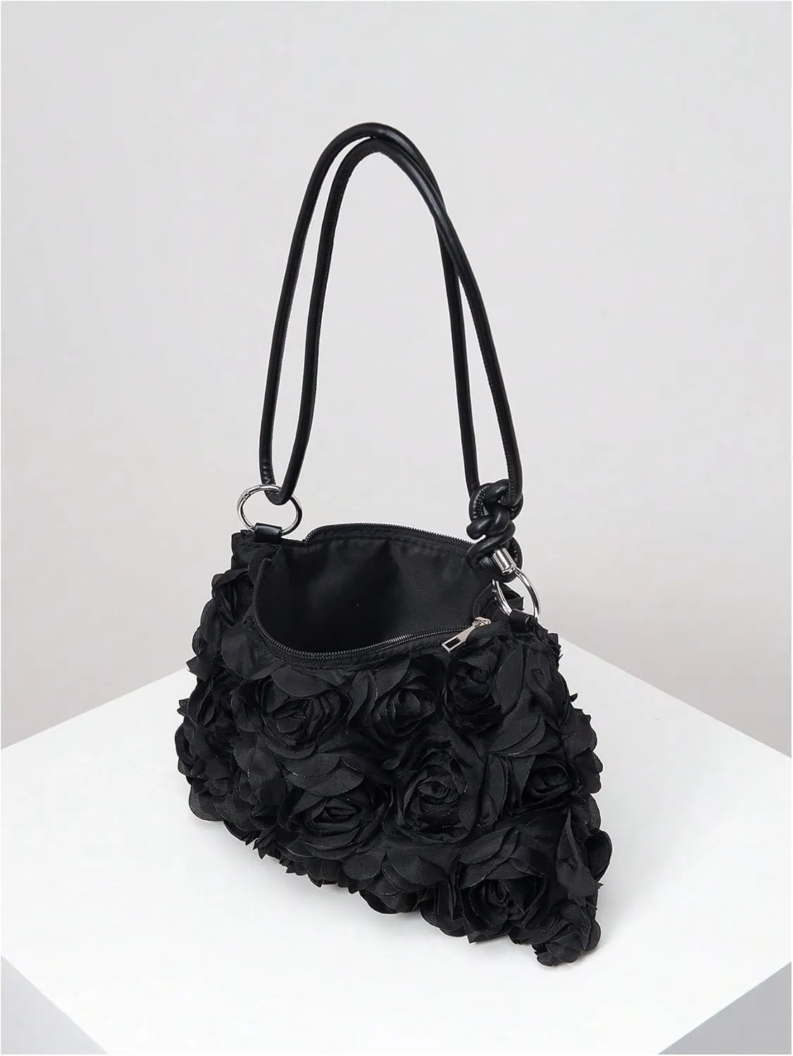 Verdusa Women's 3D Flower Floral Evening Handbag Shoulder Hobo Bag Party Clutch Purse