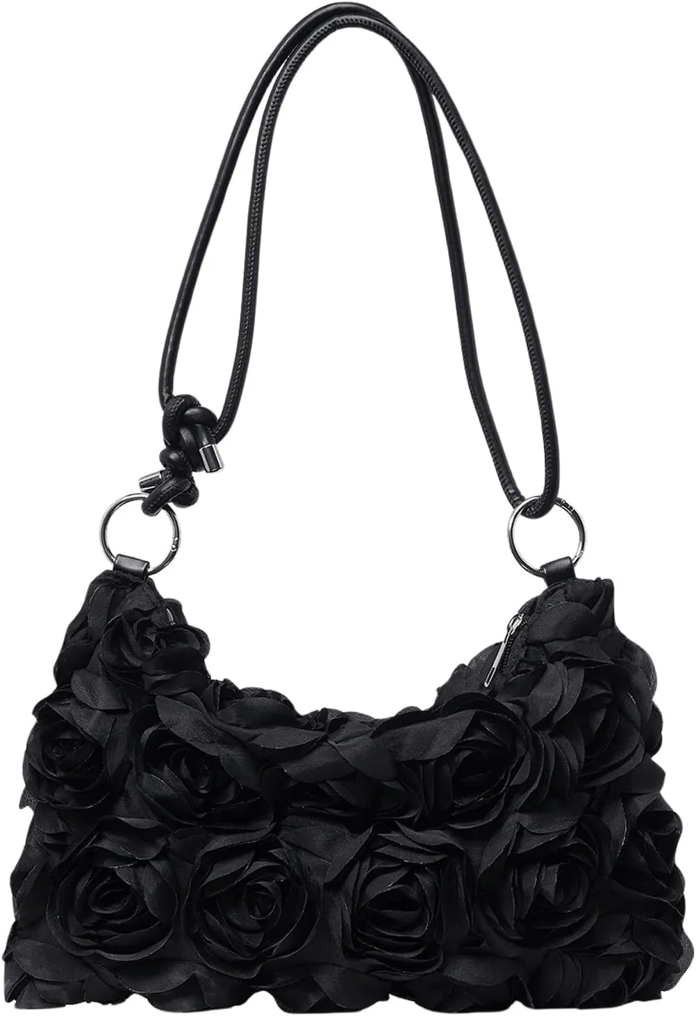 Verdusa Women's 3D Flower Floral Evening Handbag Shoulder Hobo Bag Party Clutch Purse