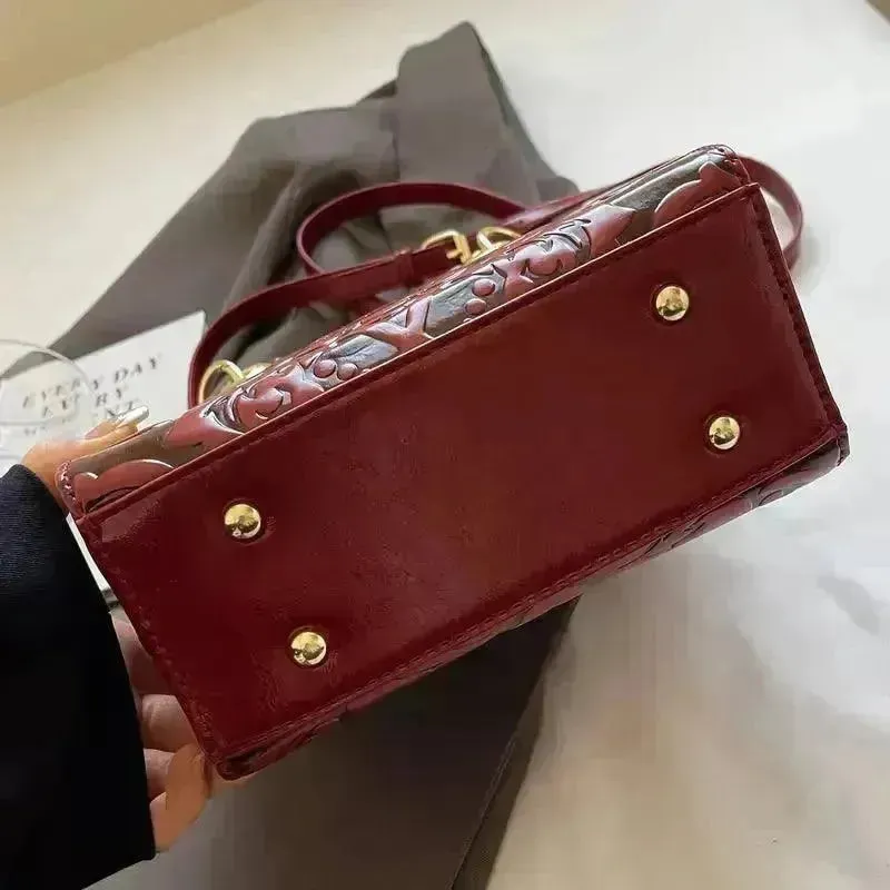 Vintage Embossed Floral Handbag