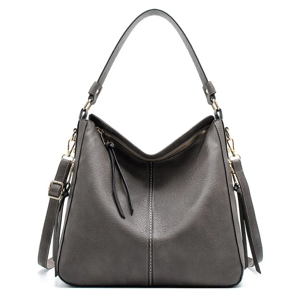 Vintage Luxury Designer Hobo Bag for Women – Soft Leather Crossbody Tote