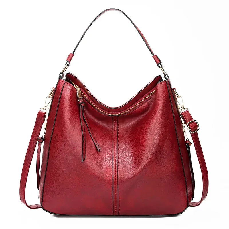 Vintage Luxury Designer Hobo Bag for Women – Soft Leather Crossbody Tote