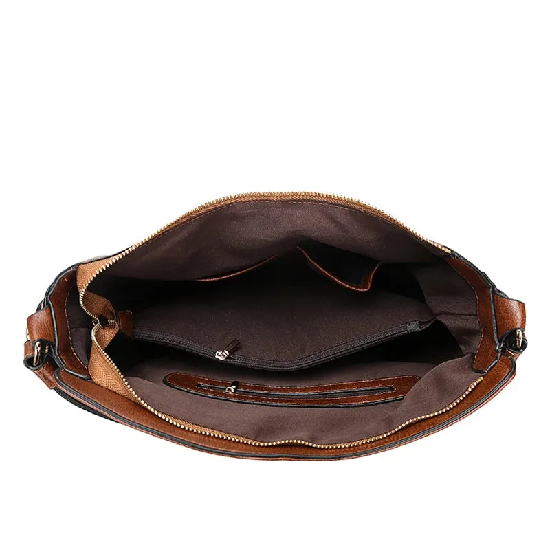 Vintage Luxury Designer Hobo Bag for Women – Soft Leather Crossbody Tote