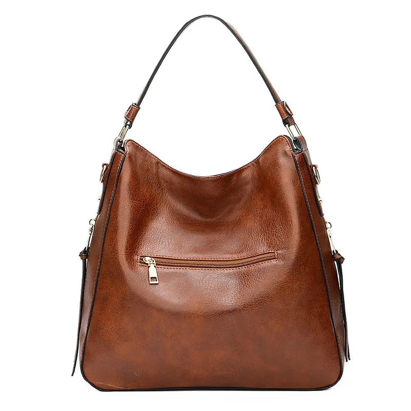 Vintage Luxury Designer Hobo Bag for Women – Soft Leather Crossbody Tote