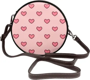 Vintage Shoulder Bag Crossbody Handbag, Small PU Leather Shoulder Bag, Circle Handbag for Women