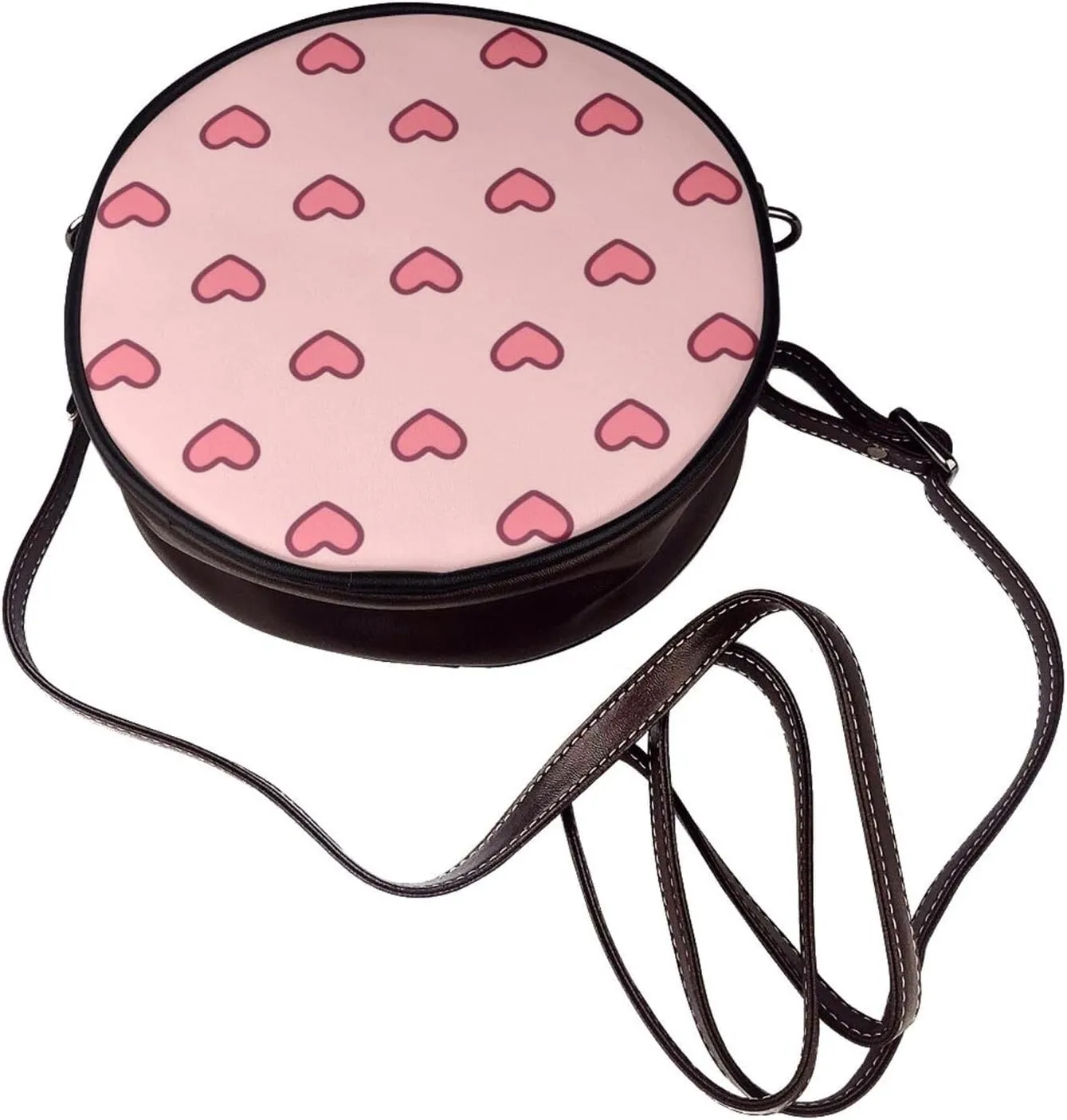 Vintage Shoulder Bag Crossbody Handbag, Small PU Leather Shoulder Bag, Circle Handbag for Women