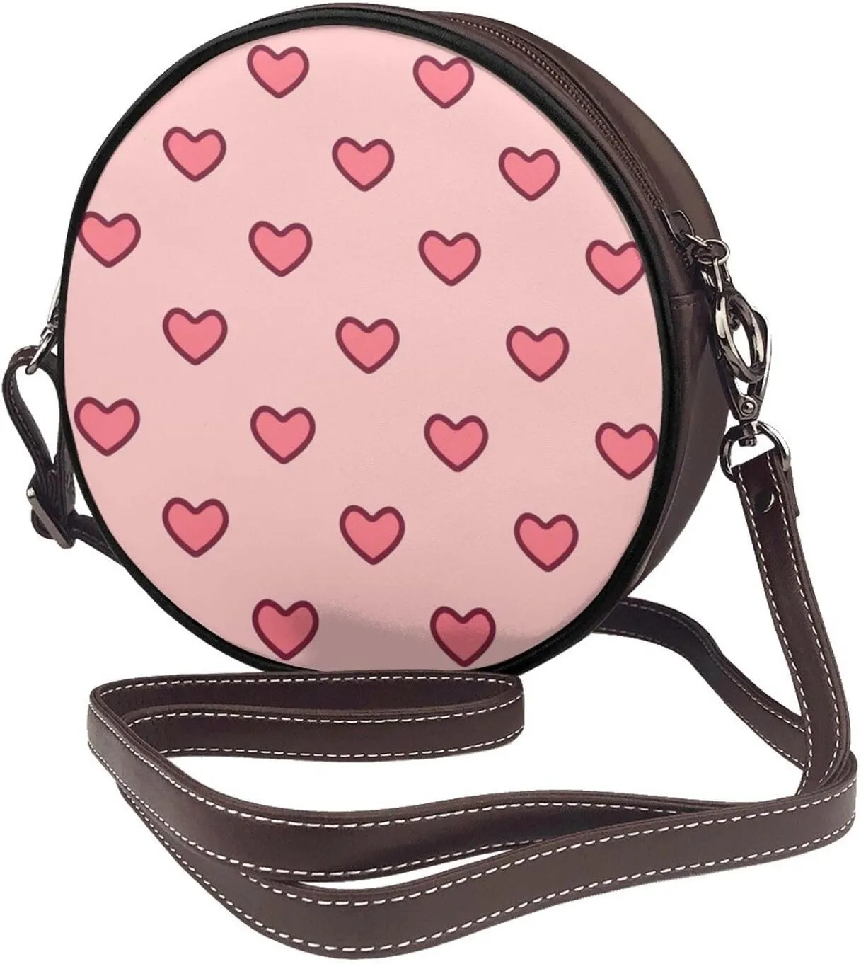 Vintage Shoulder Bag Crossbody Handbag, Small PU Leather Shoulder Bag, Circle Handbag for Women