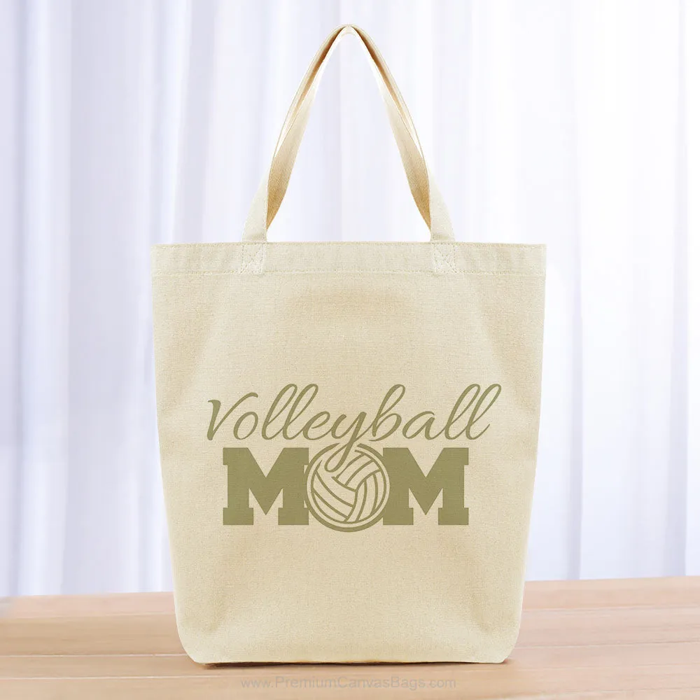 Volleyball Mom Tote Bag - khaki