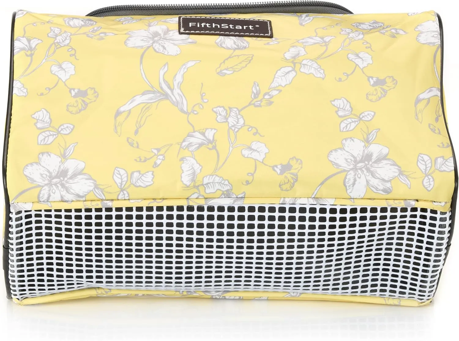Wearable Clothespin Bag with Shoulder & Waist Strap. Double Secure Clips & Quick Dry Mesh Clothes Pins Bag Holder. Clothes Pin Bag That Holds Up To 300 Medium Clothespins (Yellow Floral, Zip Top)