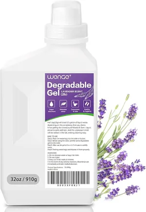 Wenge Urine Super Absorbent, Solidifier - 180 Use Pre Pee Powder for Toilet, Porta Potty Chemicals, Eco Absorbent Liquid Waste Gelling and Deodorizing Powder (Purple Lavender Scent)