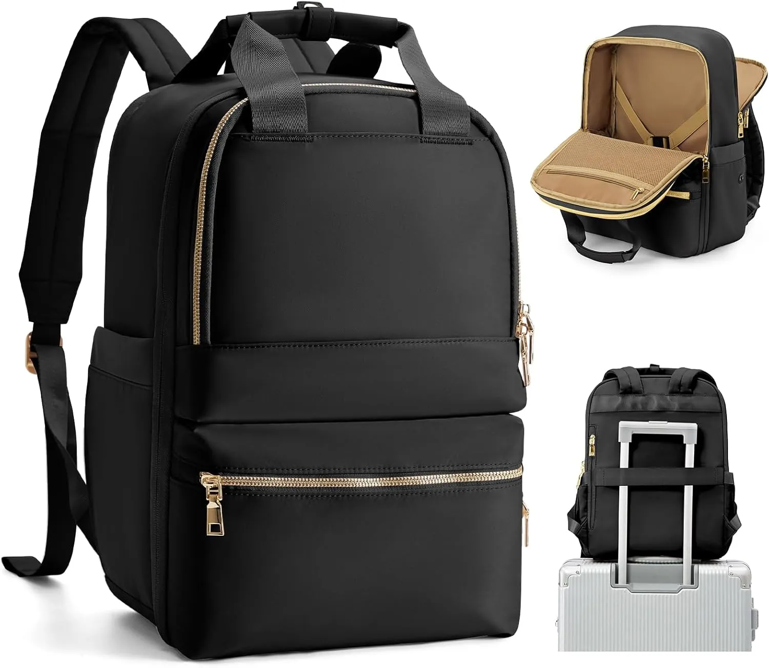 wepadre Small Travel Backpack Carry on Flight Approved Personal Item Travel Bag Carry on Backpack for Women Work Laptop Backpack for Traveling Personal Bags for Airplanes Mochila De Viaje