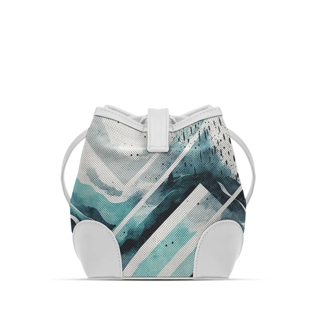 White Bucket Bags Waves