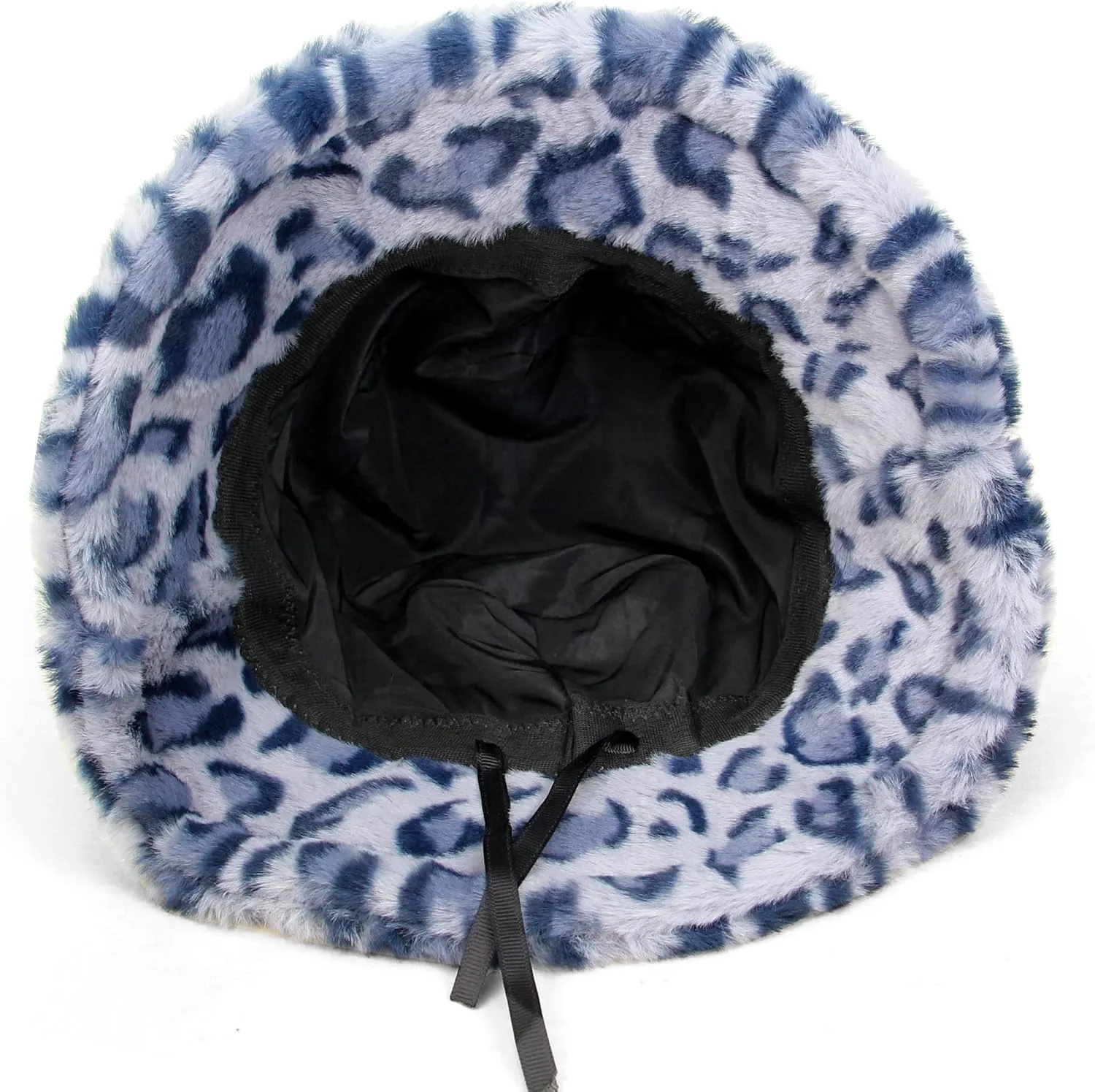 Winter Bucket Hat for Women Faux Fur Animal | Plaid Print Fuzzy Warmer Fisherman Hats for Women