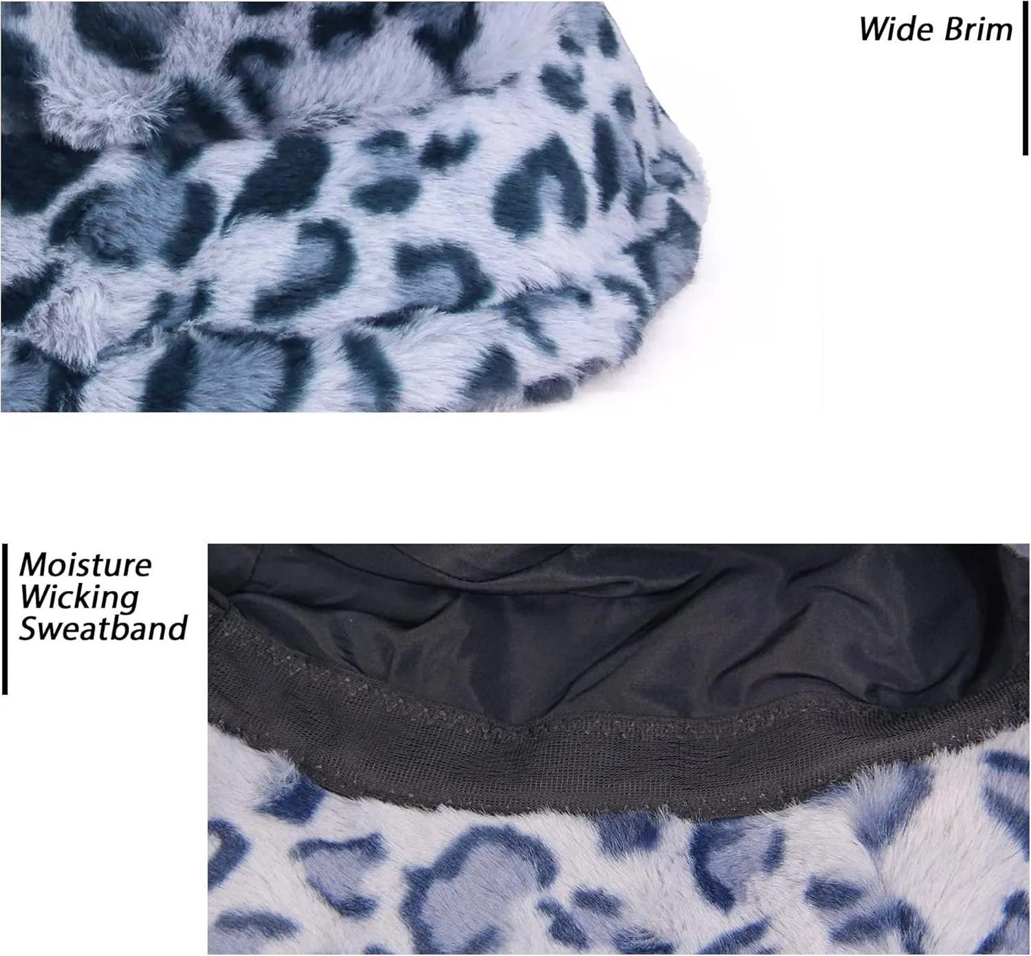 Winter Bucket Hat for Women Faux Fur Animal | Plaid Print Fuzzy Warmer Fisherman Hats for Women